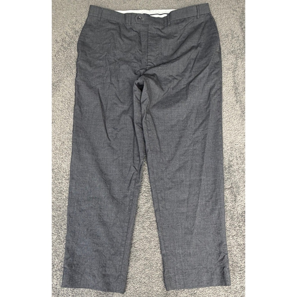 Ralph Lauren Men Grey Flat Front Dress Pants with Hidden‎ Security Pocket 40x32